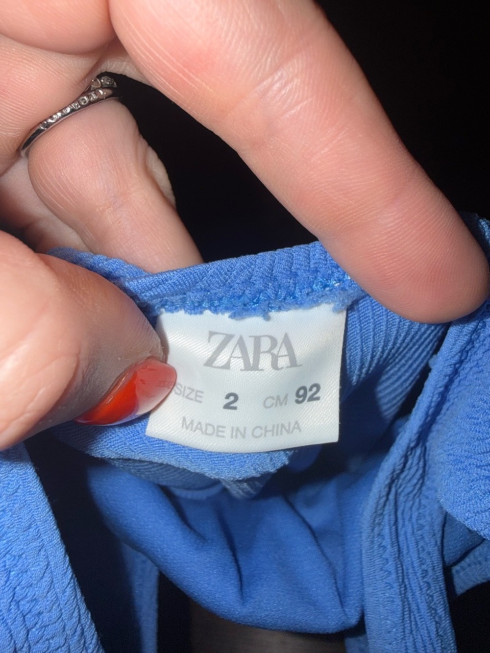 Zara Blue Toddler Swimsuit with Beads Size 2 - Picture 3 of 3